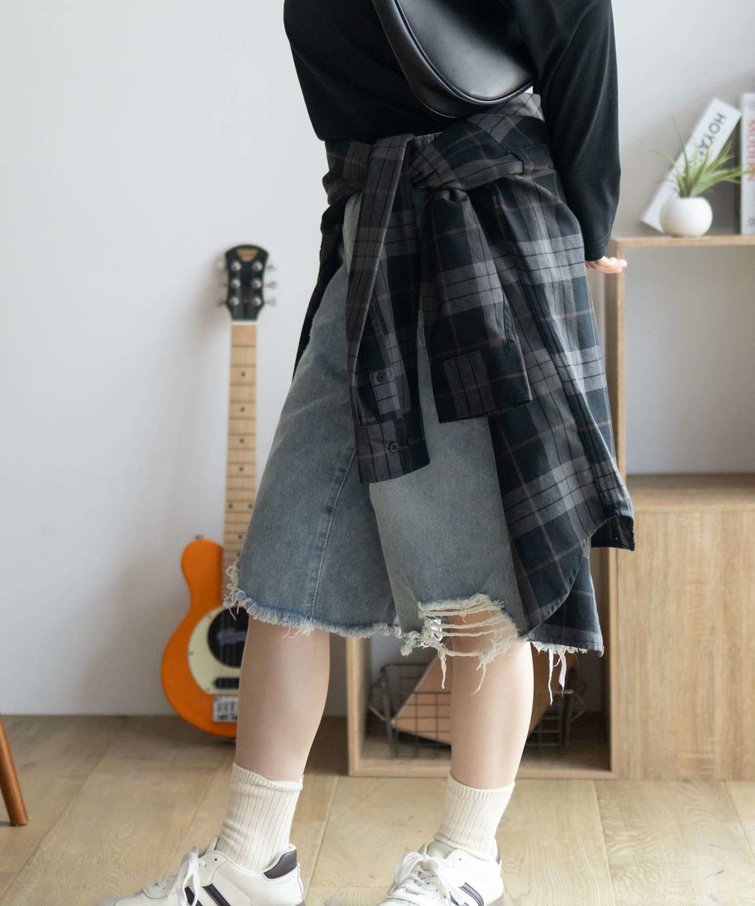 NAVY ネルチェックシャツ メンズ