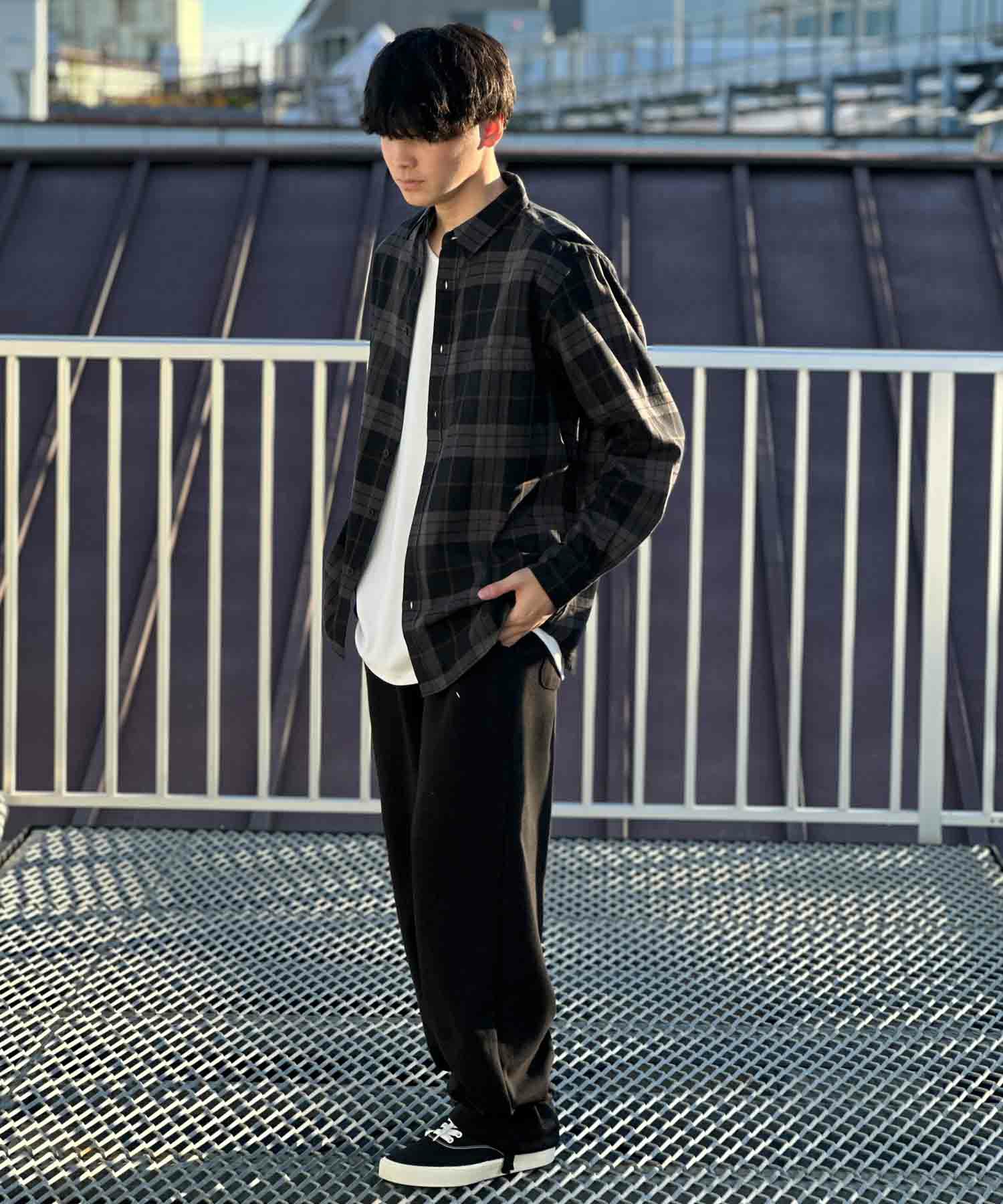 NAVY ネルチェックシャツ メンズ
