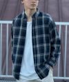 NAVY ネルチェックシャツ メンズ
