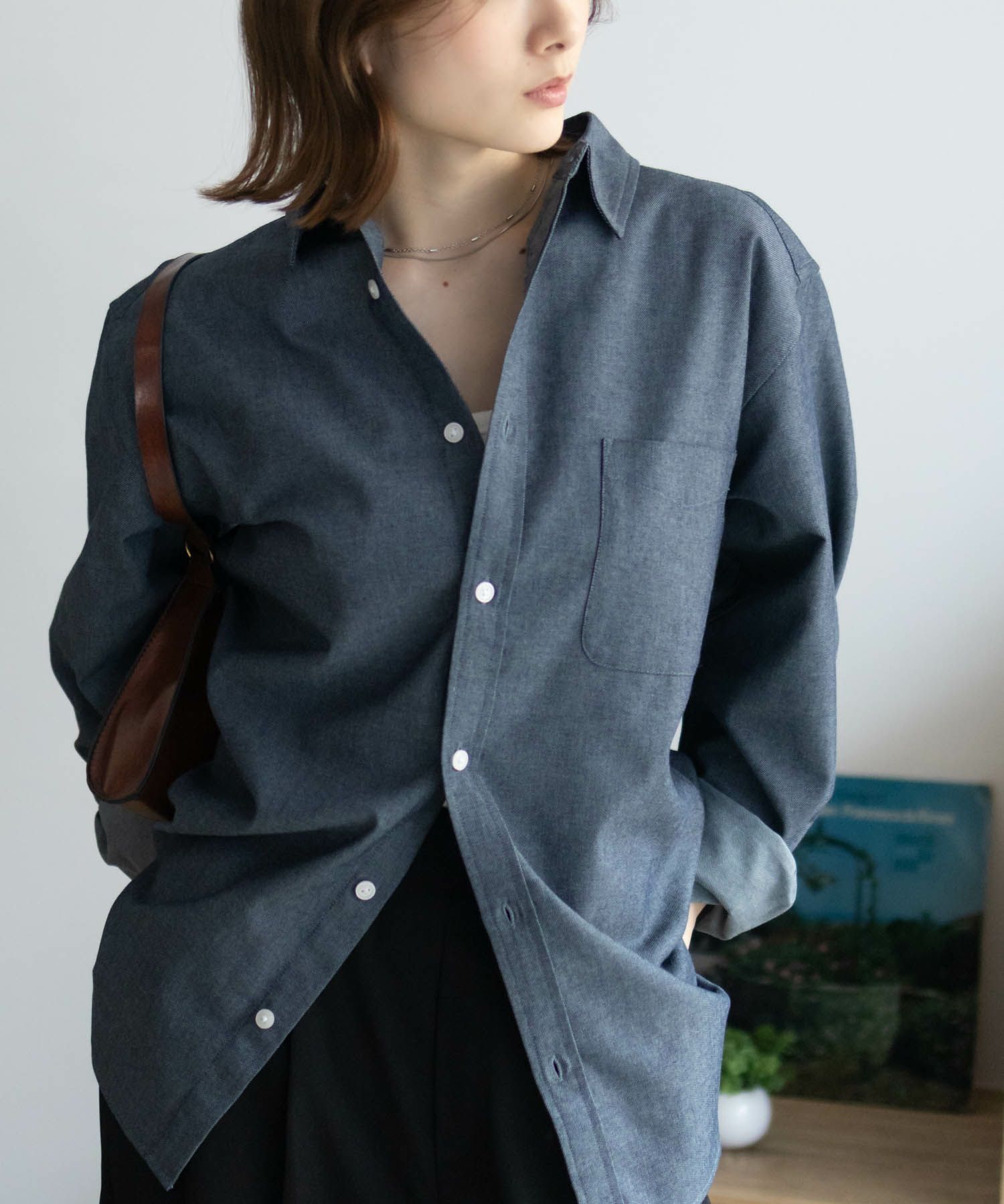 NAVY ネルチェックシャツ メンズ