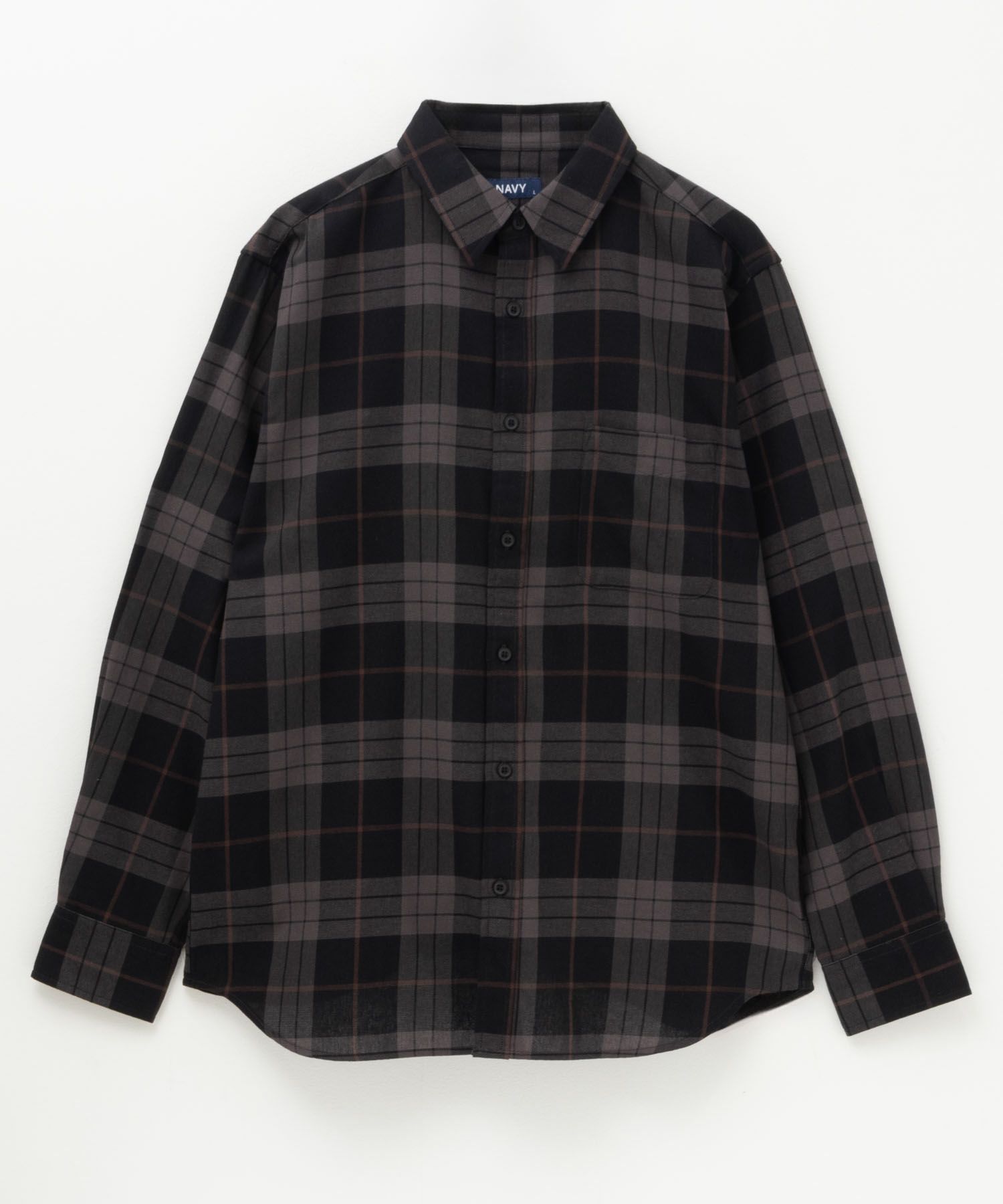 NAVY ネルチェックシャツ メンズ