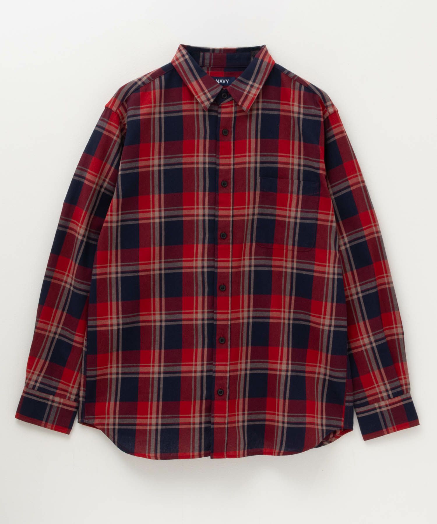 NAVY ネルチェックシャツ メンズ