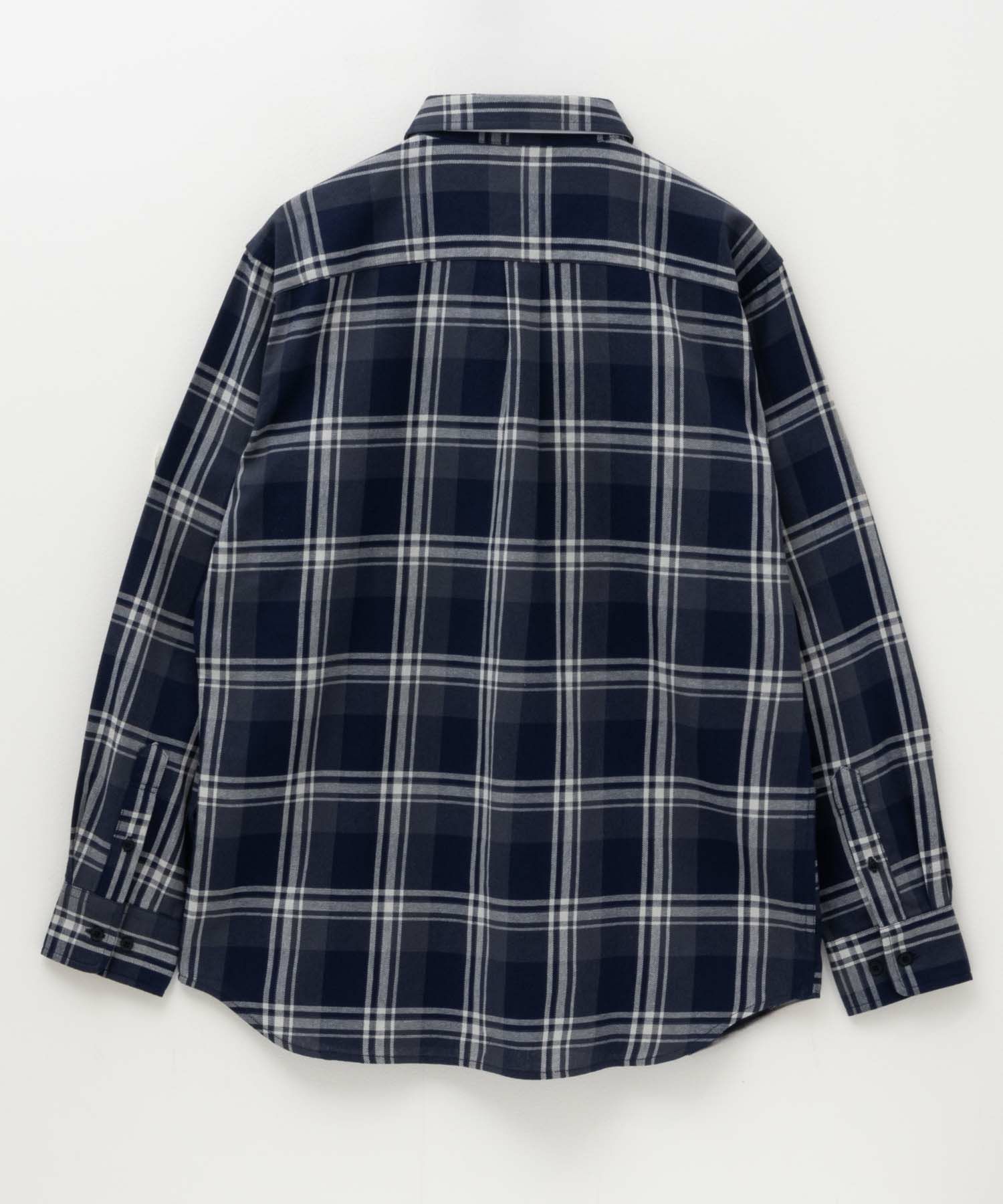 NAVY ネルチェックシャツ メンズ