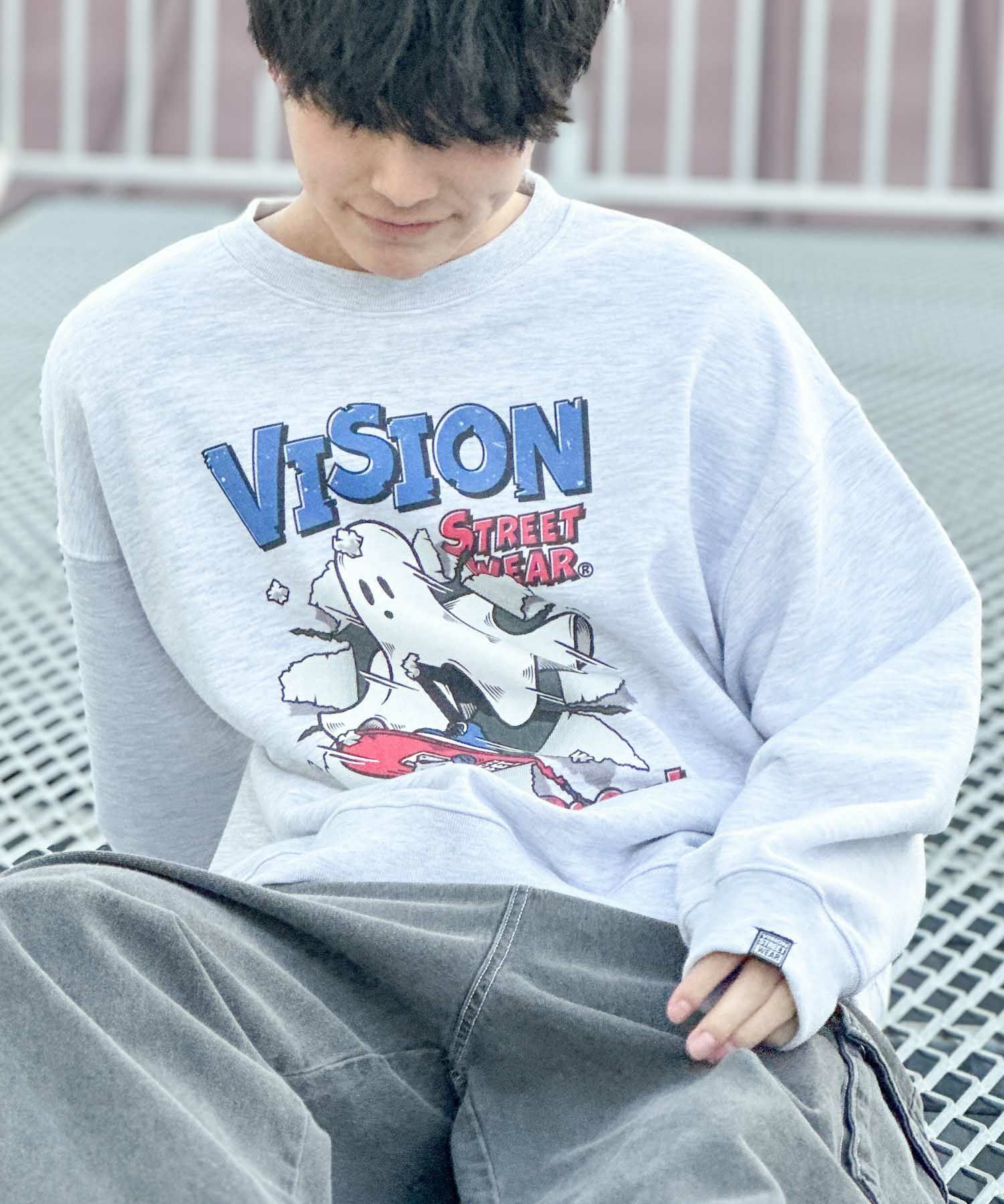 VISION STREET WEAR  クラッシュオバケトレーナー メンズ商品画像-1