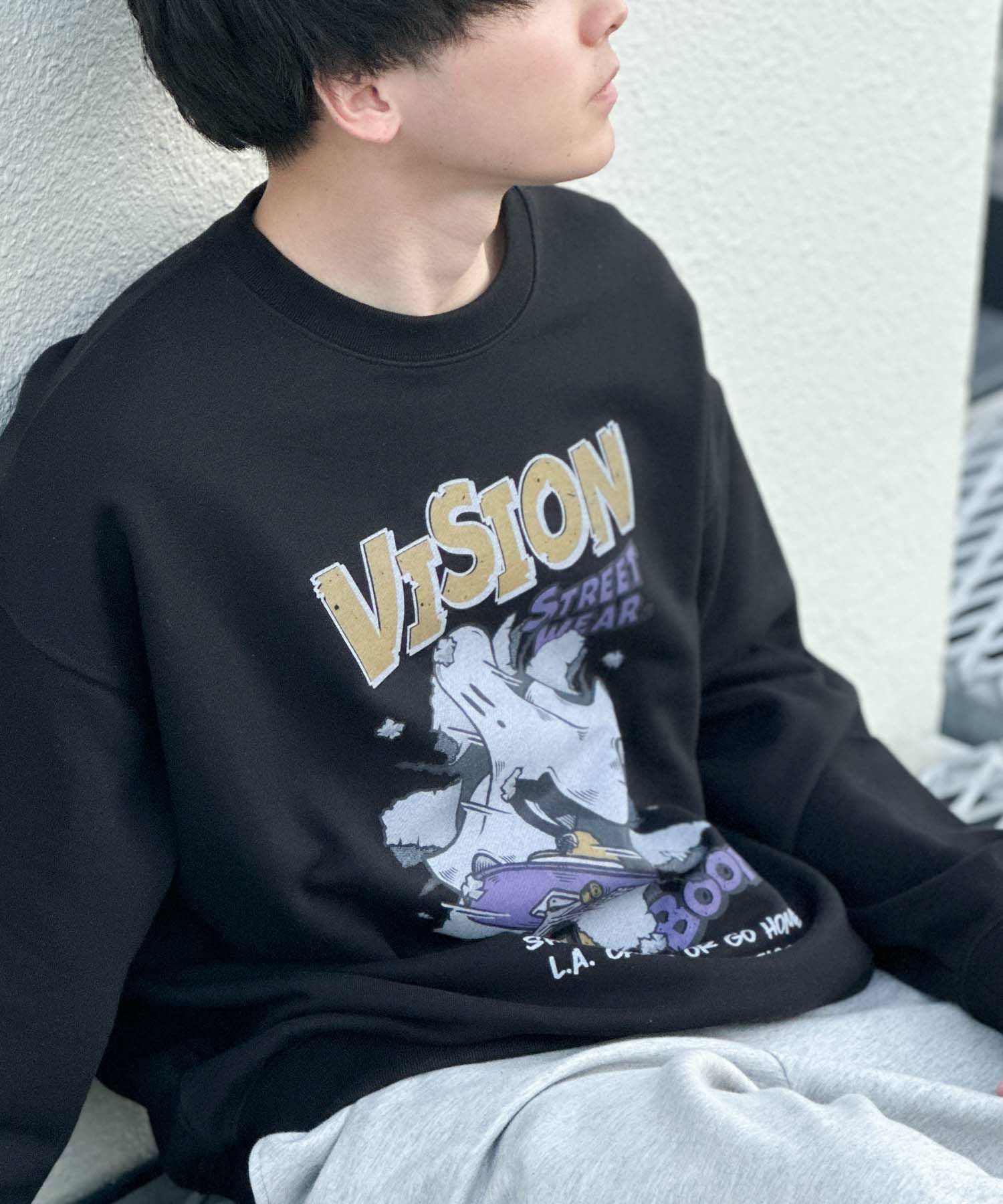 VISION STREET WEAR  クラッシュオバケトレーナー メンズ商品画像-2