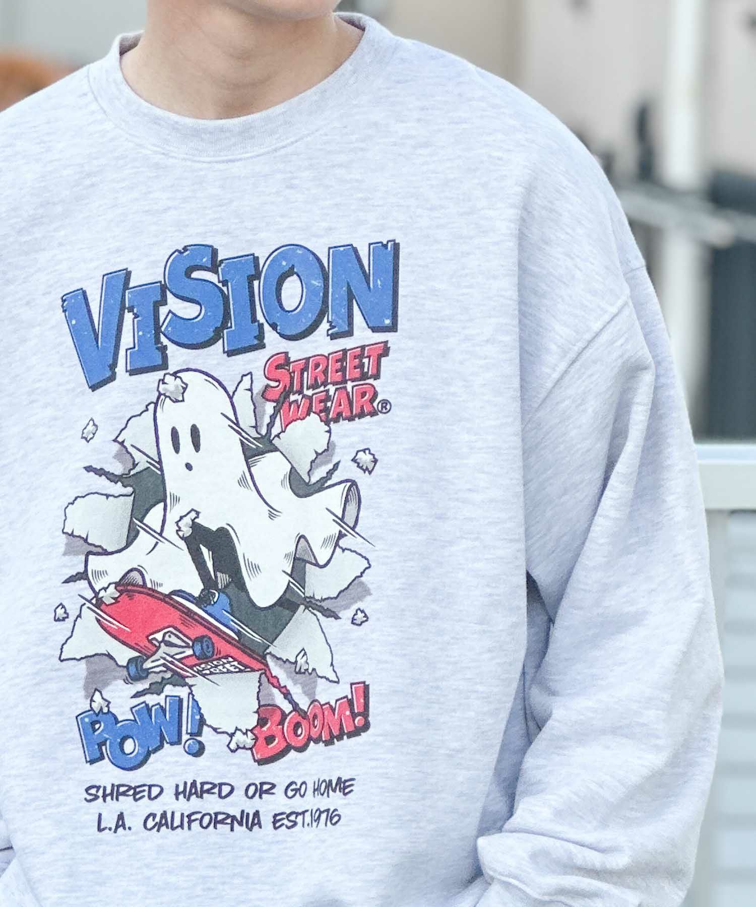 VISION STREET WEAR クラッシュオバケトレーナー メンズ