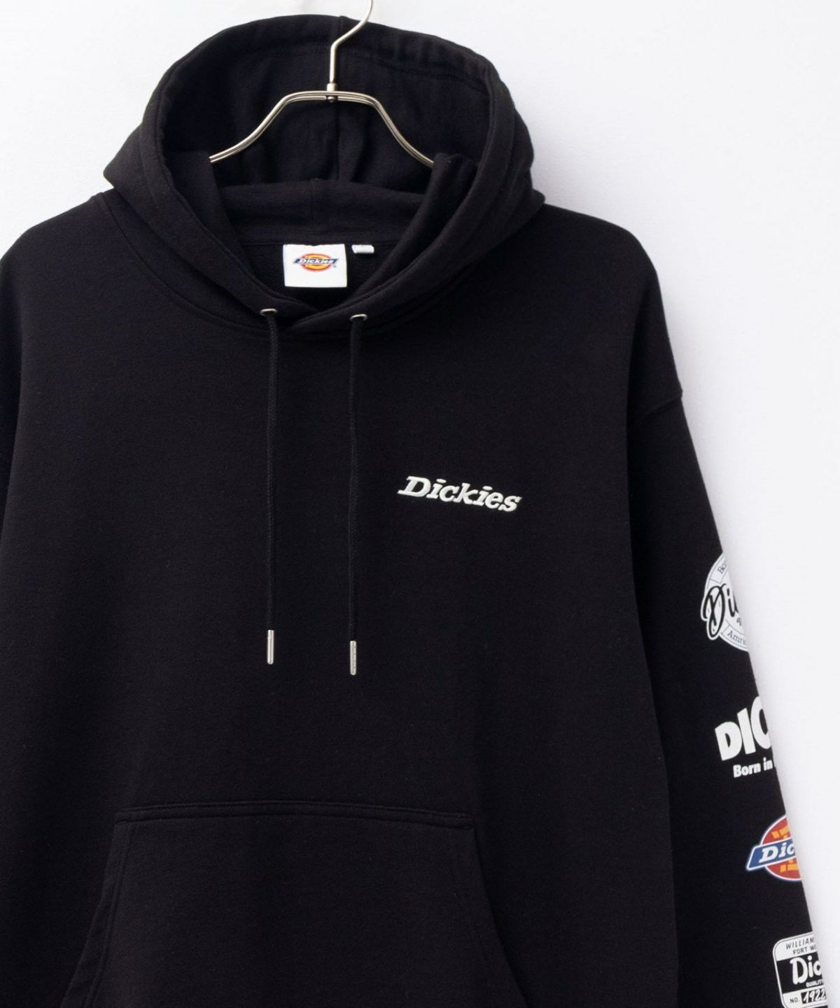 Dickies 裏毛袖ロゴパーカー メンズ