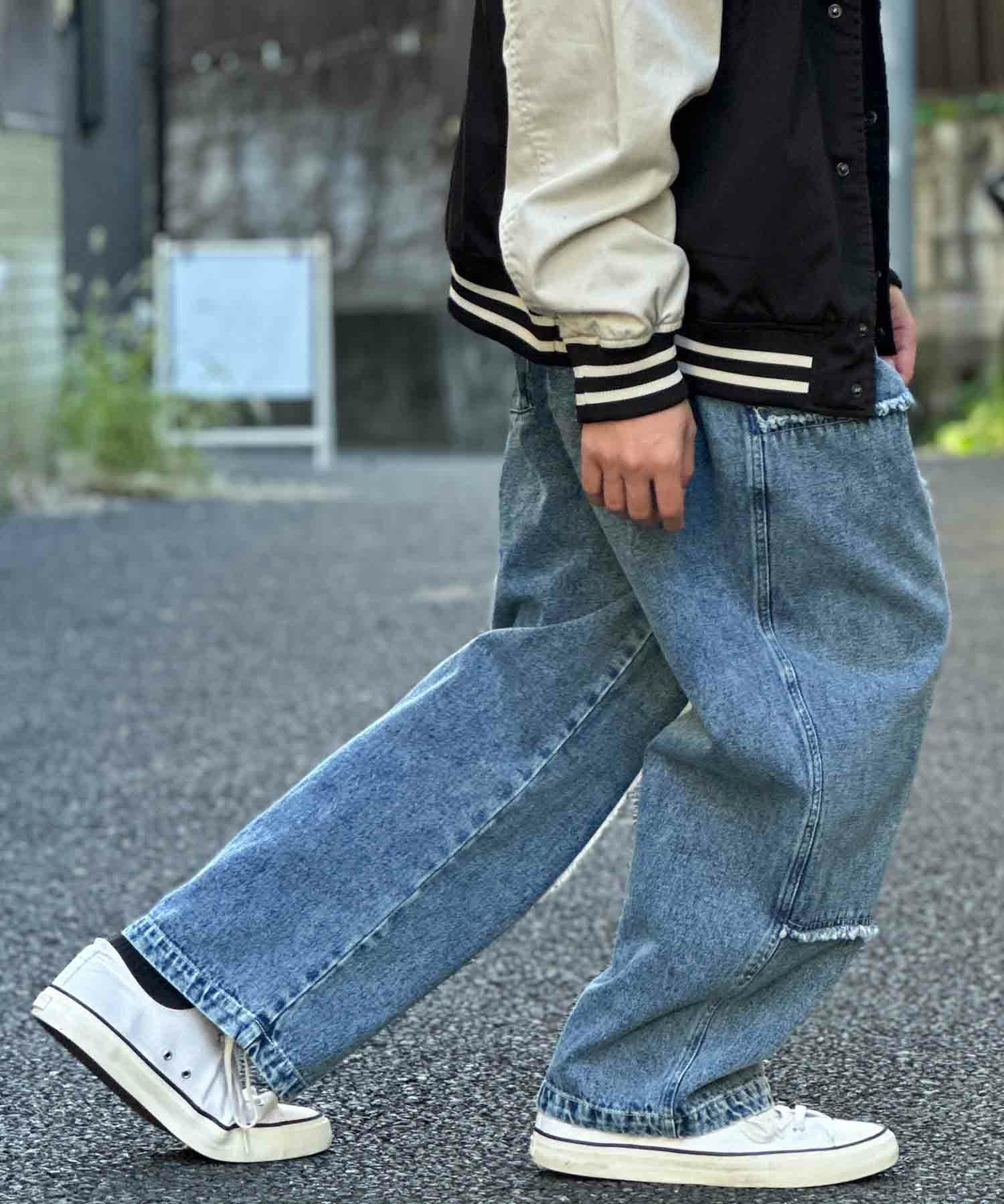 [期間限定価格]NOBLE PRODUCT  ダブルニーデニムパンツ メンズ商品サムネイル-1