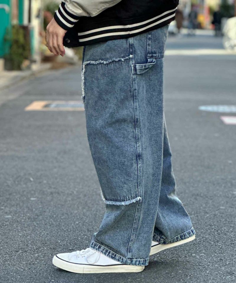 [期間限定価格]NOBLE PRODUCT  ダブルニーデニムパンツ メンズ商品画像-6