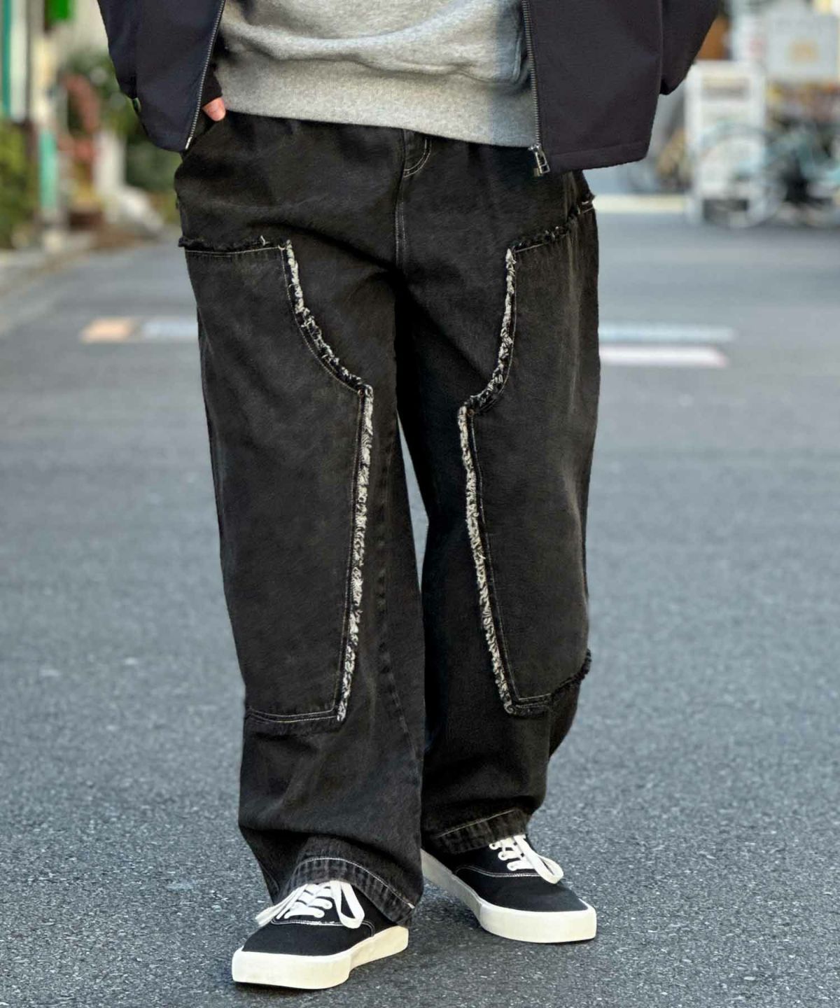  [値下げ]NOBLE PRODUCT ダブルニーデニムパンツ メンズ