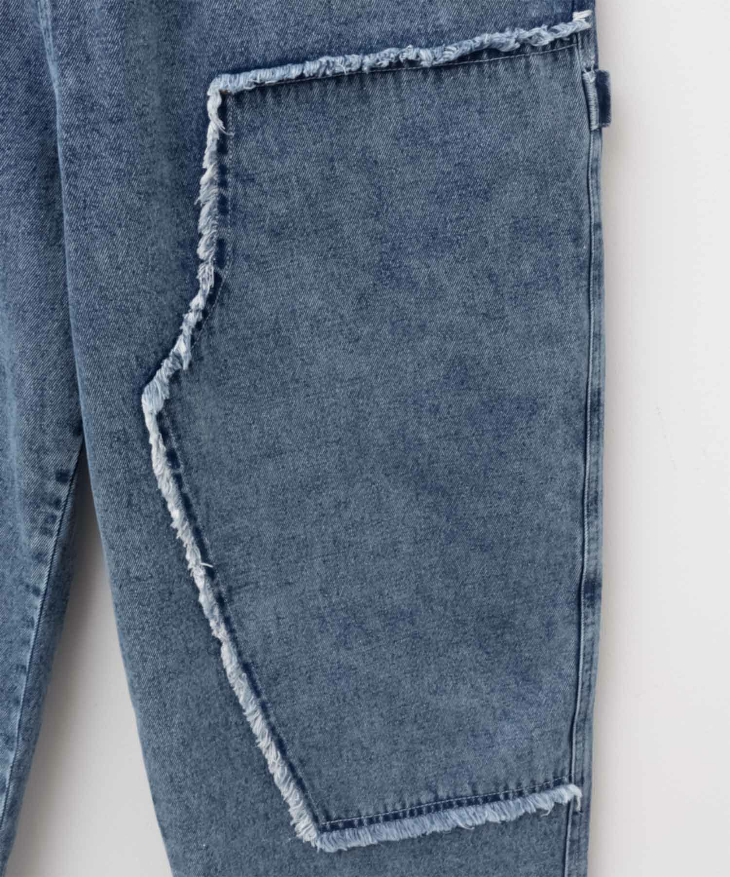  [値下げ]NOBLE PRODUCT ダブルニーデニムパンツ メンズ