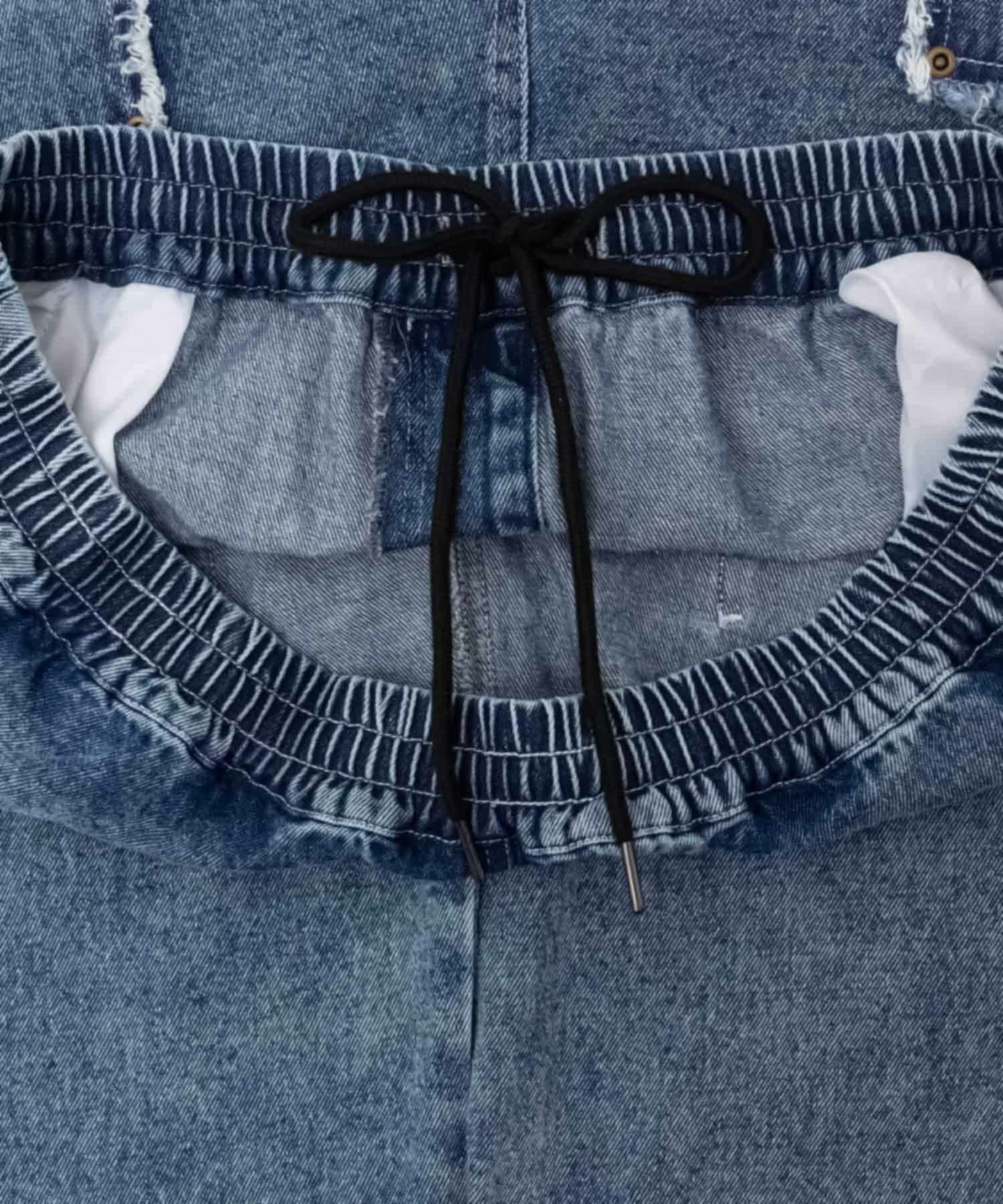  [値下げ]NOBLE PRODUCT ダブルニーデニムパンツ メンズ