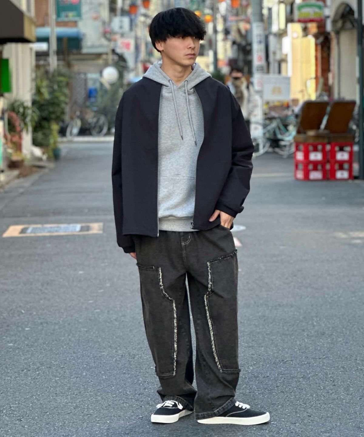  [値下げ]NOBLE PRODUCT ダブルニーデニムパンツ メンズ