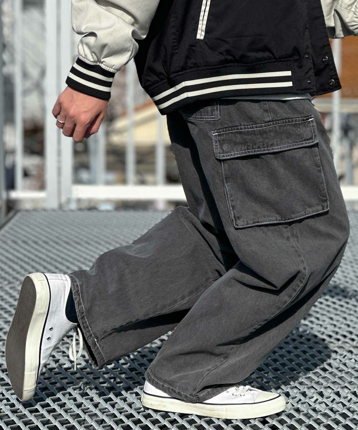 VISION STREET WEAR カラーデニムカーゴパンツ メンズ