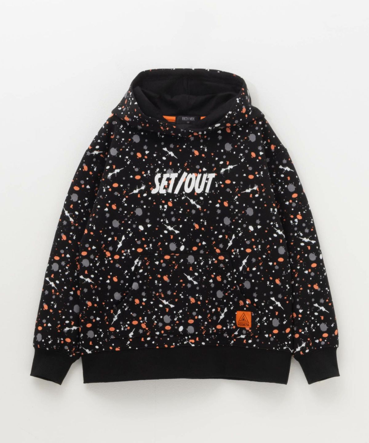 [値下げ]RICH MIX ポンチ素材 飛ばしプリントパーカー キッズ