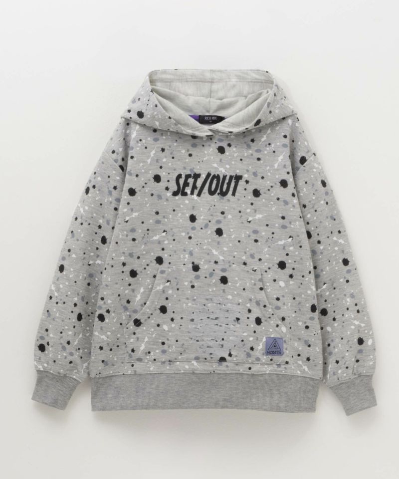 RICH MIX  ポンチ素材 飛ばしプリントパーカー キッズ商品画像-3