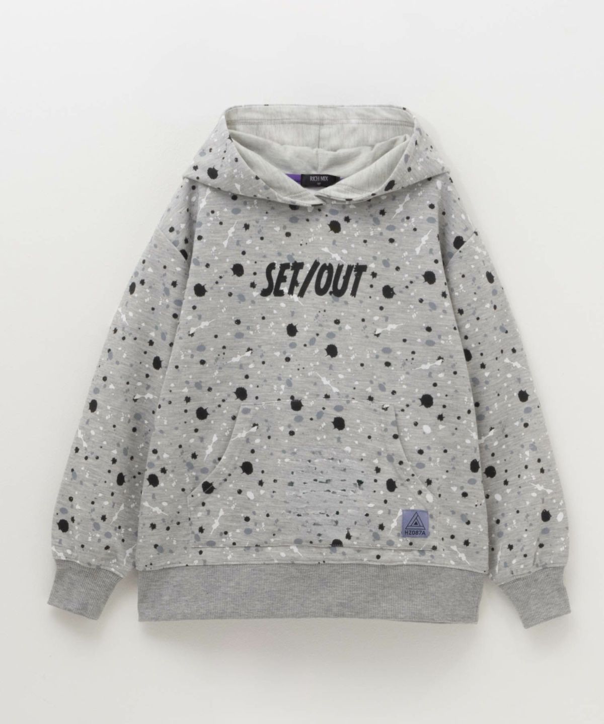 [値下げ]RICH MIX ポンチ素材 飛ばしプリントパーカー キッズ