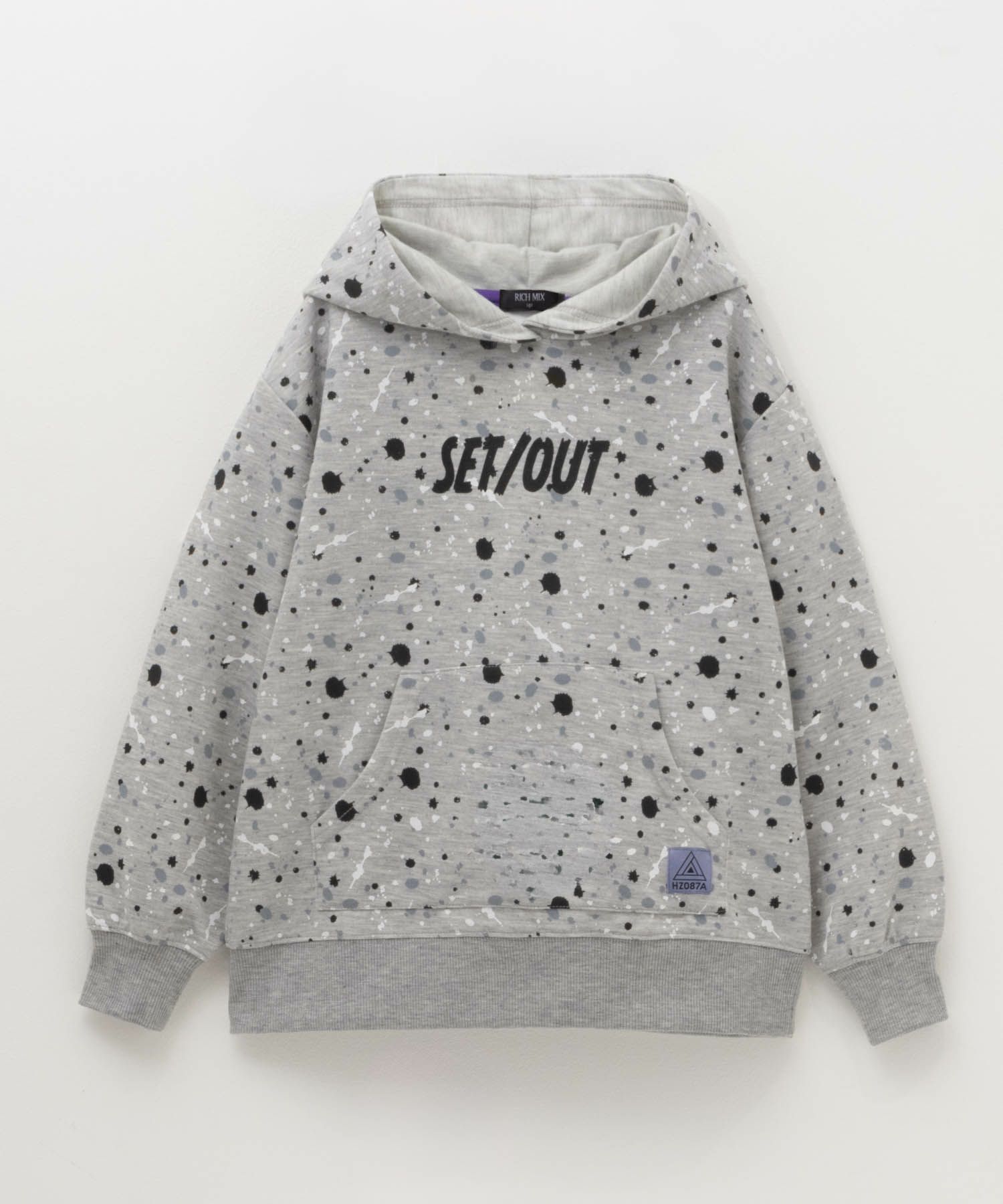 RICH MIX  ポンチ素材 飛ばしプリントパーカー キッズ商品サムネイル-3