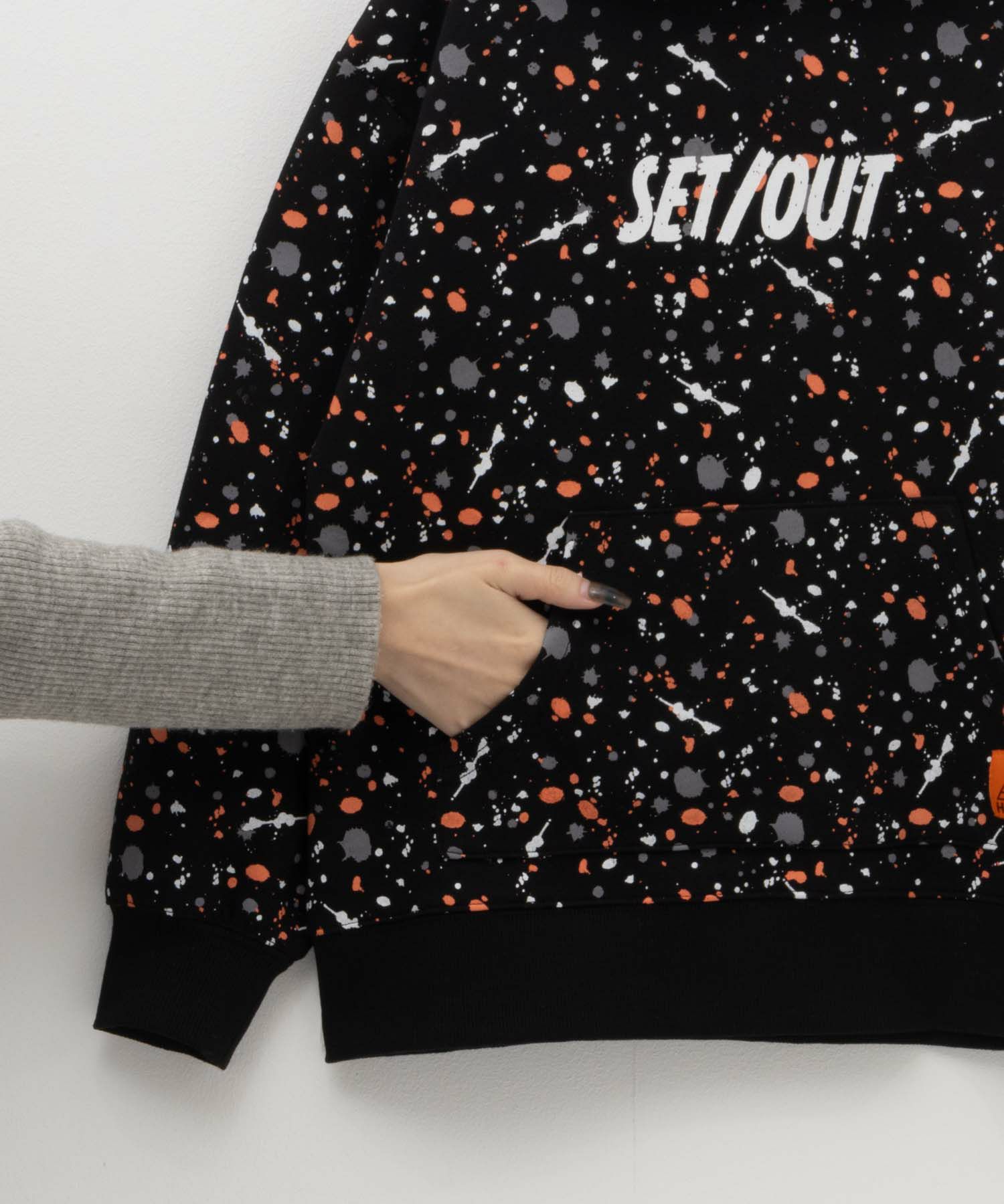 RICH MIX  ポンチ素材 飛ばしプリントパーカー キッズ商品サムネイル-6