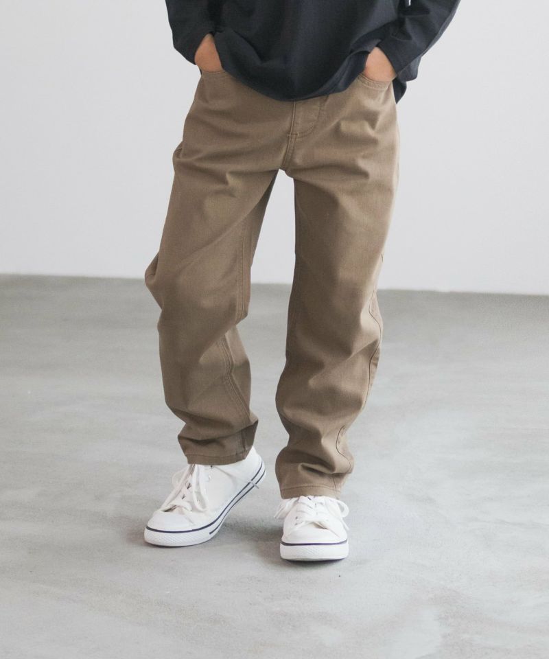 NAVY のびるモン ストレッチツイルストレートパンツ ウエストリブパンツ キッズ商品画像-1