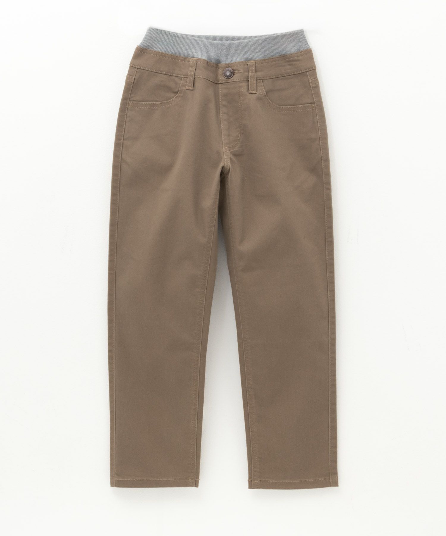 NAVY のびるモン ストレッチツイルストレートパンツ ウエストリブパンツ キッズ