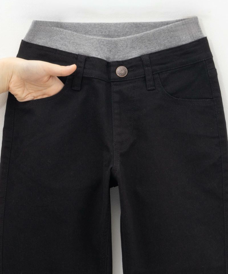 NAVY のびるモン ストレッチツイルストレートパンツ ウエストリブパンツ キッズ商品画像-6