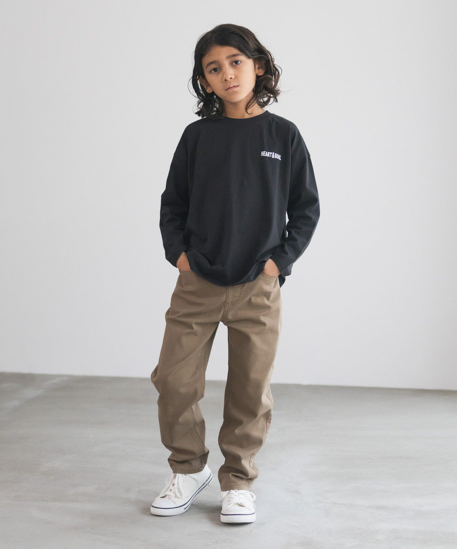 NAVY のびるモン ストレッチツイルストレートパンツ ウエストリブパンツ キッズ商品サムネイル-12