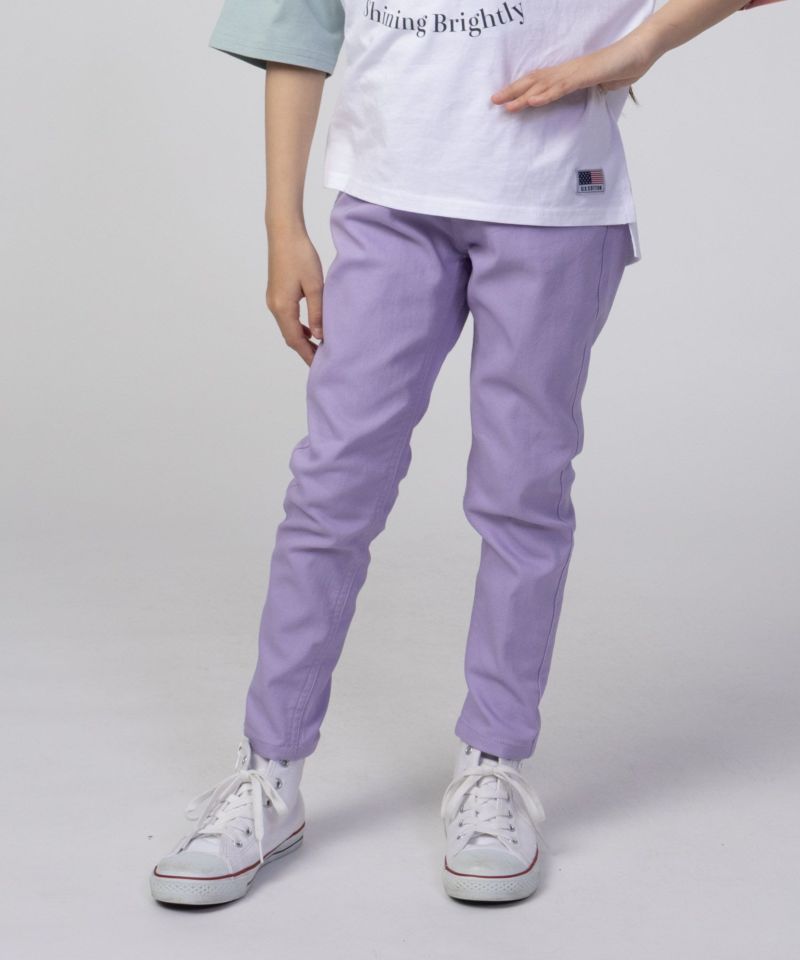 NAVY のびるモン ストレッチツイルスキニーパンツ ウエストギャザー