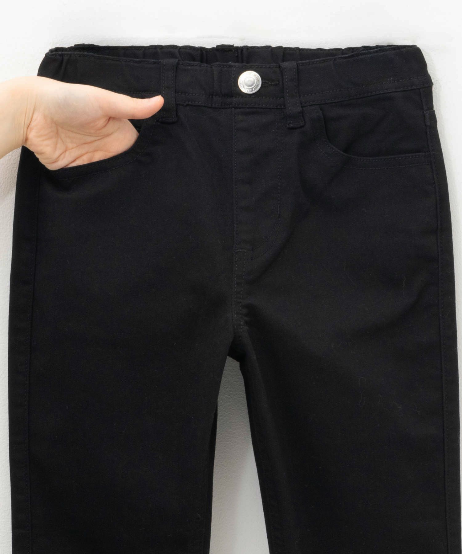 NAVY のびるモン ストレッチツイルスキニーパンツ ウエストギャザーパンツ キッズ