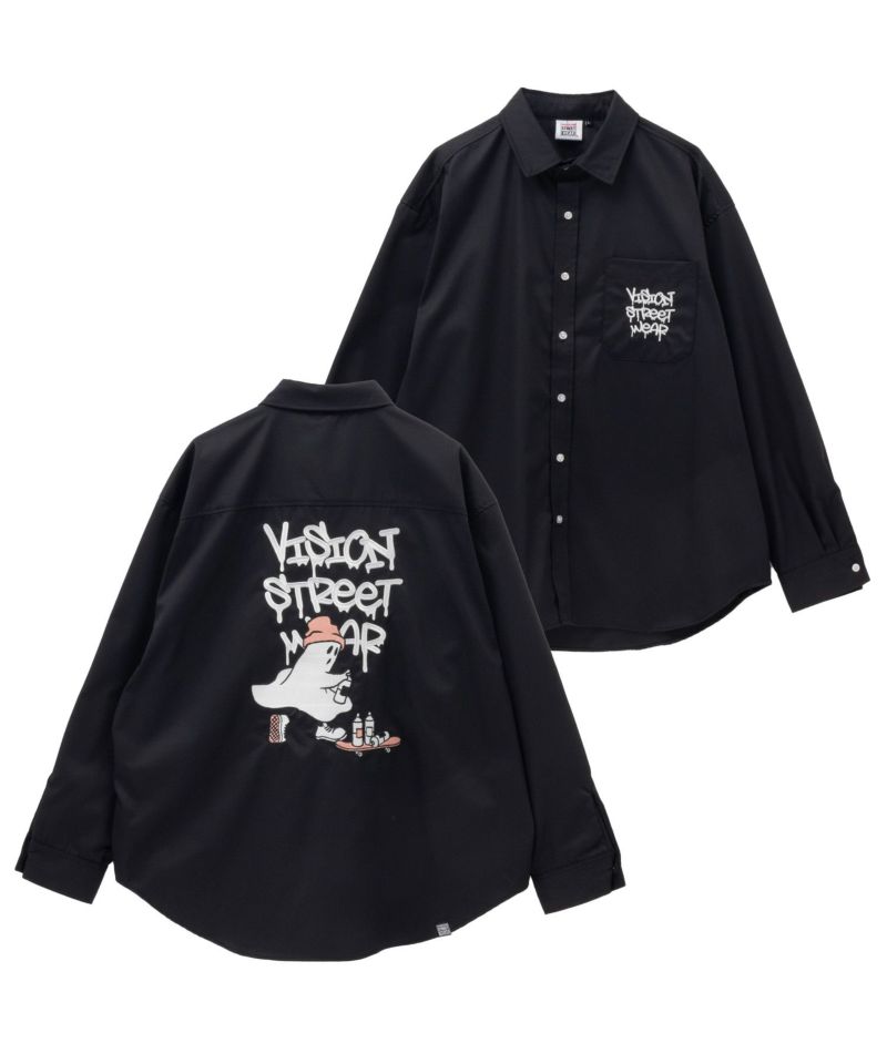 VISION STREET WEAR  ゴースト刺繍シャツ メンズ商品画像-2