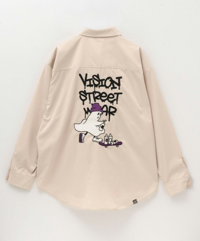 [期間限定価格]VISION STREET WEAR  ゴースト刺繍シャツ メンズ商品画像-5