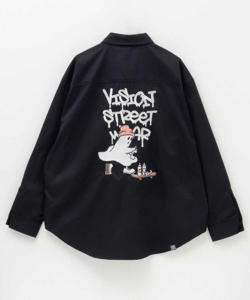 VISION STREET WEAR  ゴースト刺繍シャツ メンズ商品画像-7