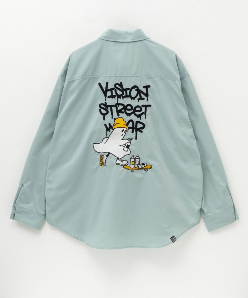 VISION STREET WEAR  ゴースト刺繍シャツ メンズ商品画像-9