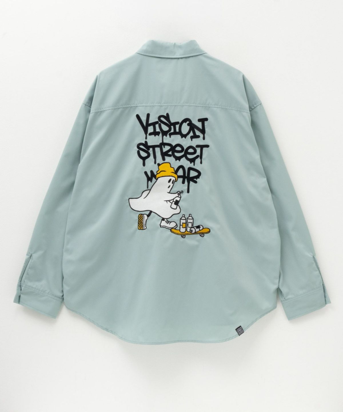 VISION STREET WEAR ゴースト刺繍シャツ メンズ