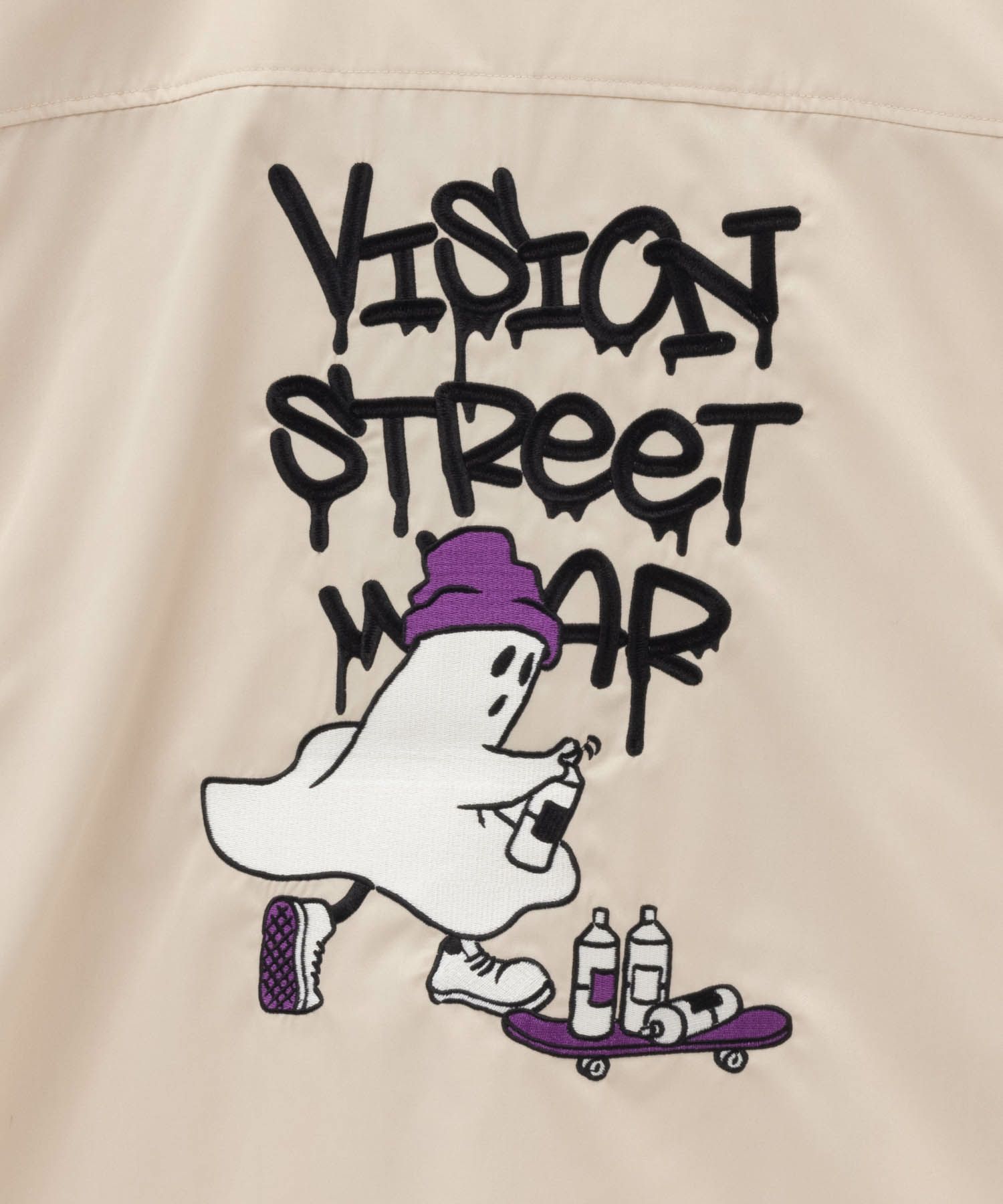 VISION STREET WEAR ゴースト刺繍シャツ メンズ