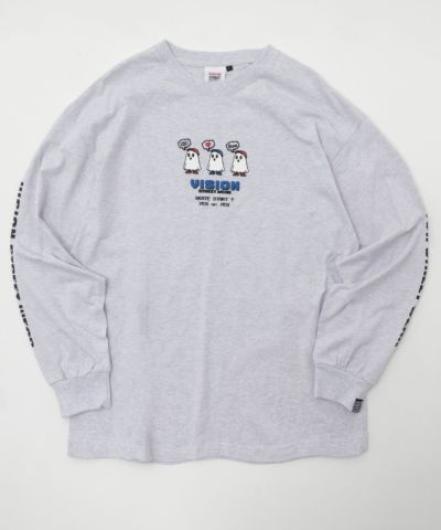 VISION STREET WEAR  ピクセルゴースト長袖Tシャツ メンズ