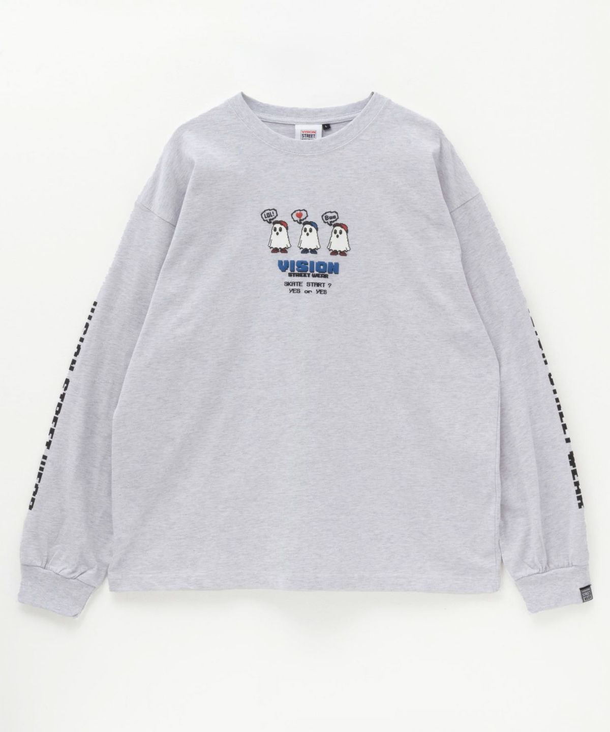 VISION STREET WEAR ピクセルゴースト長袖Tシャツ メンズ