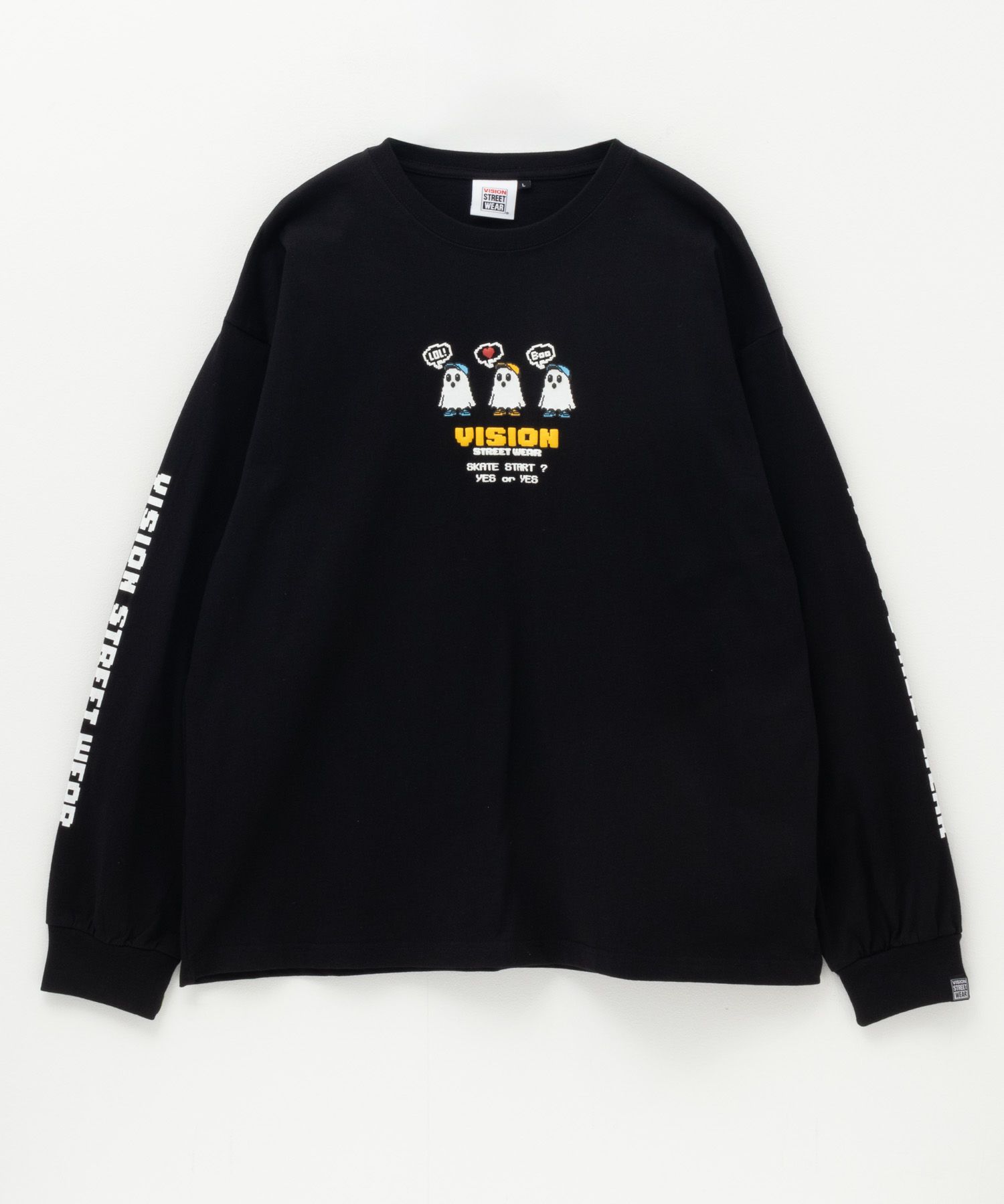 VISION STREET WEAR ピクセルゴースト長袖Tシャツ メンズ