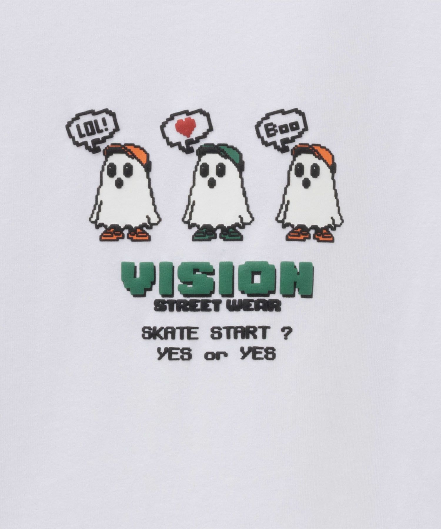 VISION STREET WEAR ピクセルゴースト長袖Tシャツ メンズ