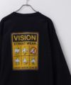 VISION STREET WEAR ゴーストサインボード長袖Tシャツ メンズ