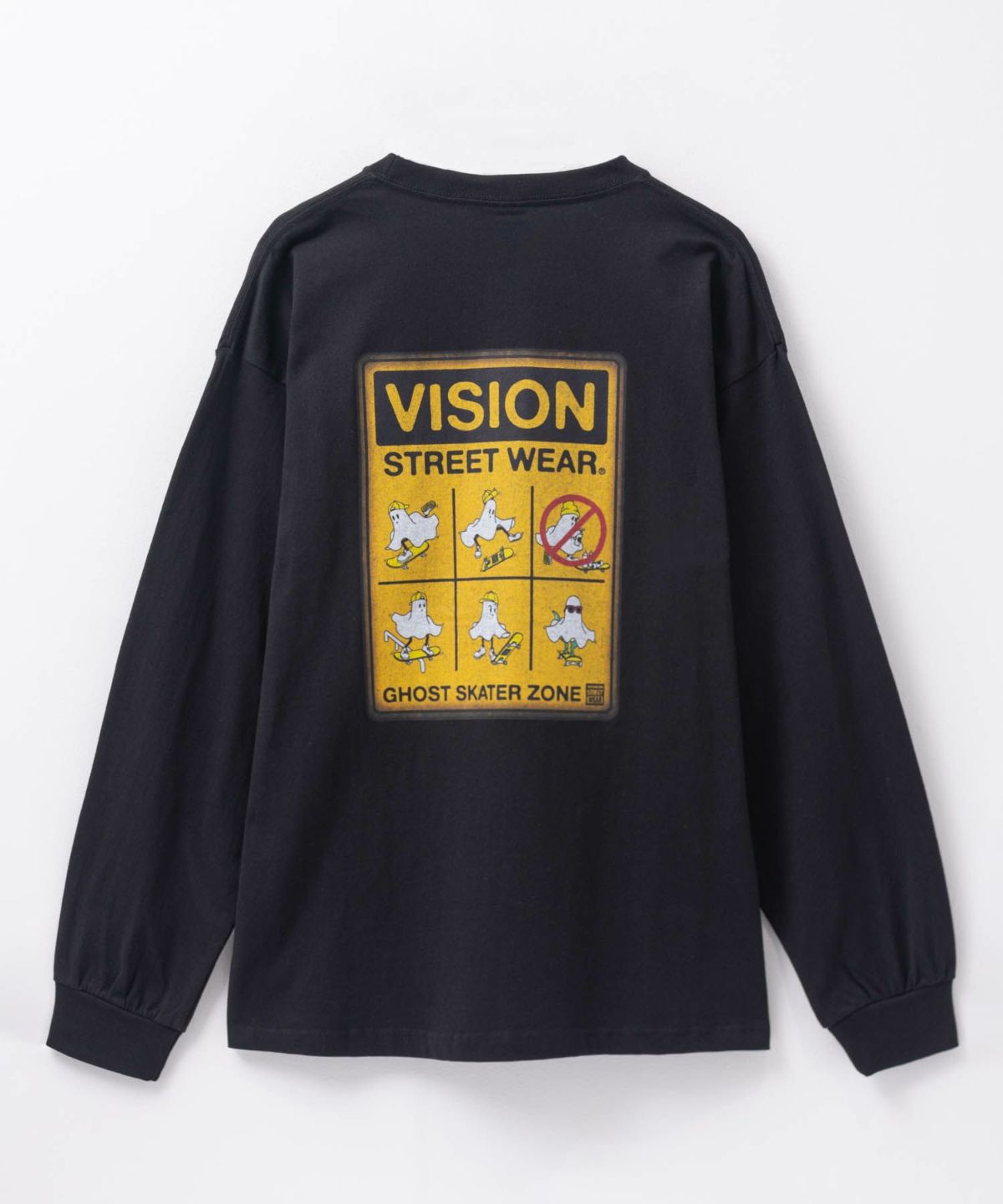 VISION STREET WEAR ゴーストサインボード長袖Tシャツ メンズ