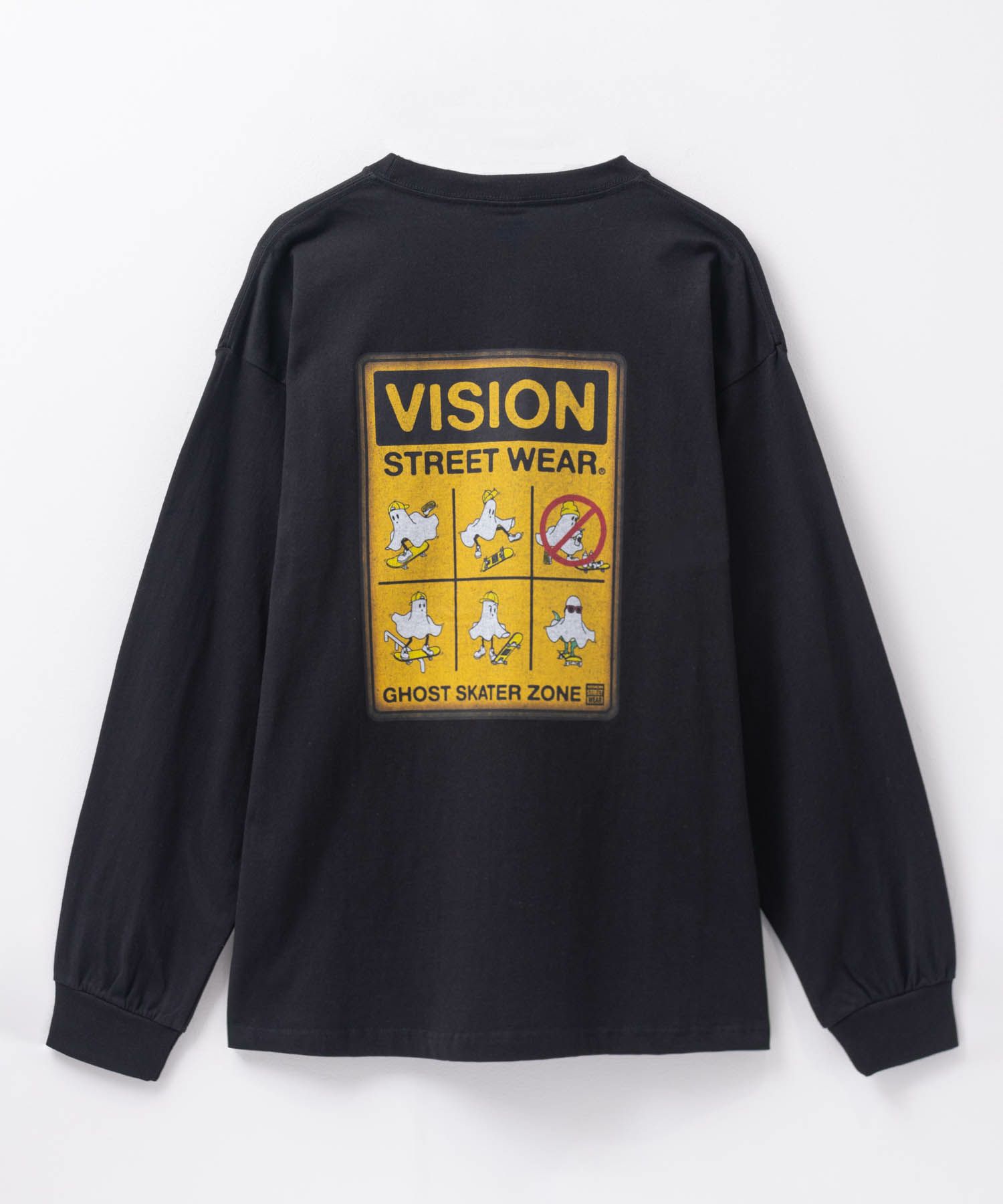 VISION STREET WEAR ゴーストサインボード長袖Tシャツ メンズ