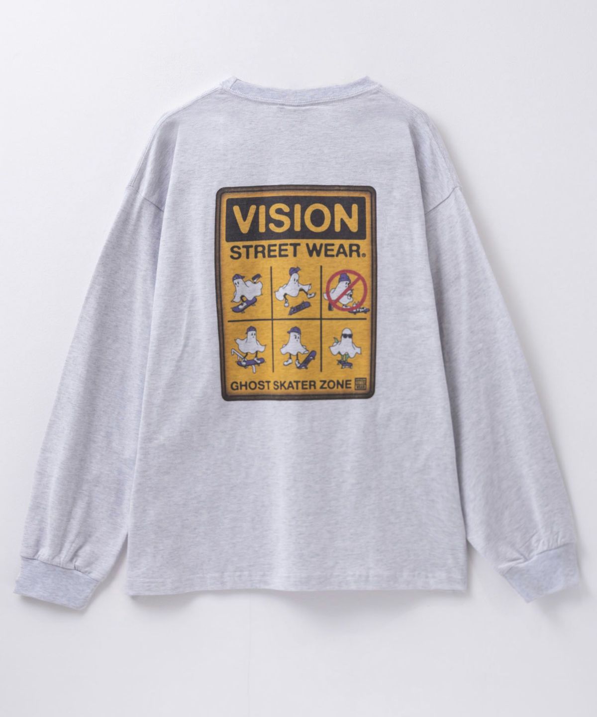 VISION STREET WEAR ゴーストサインボード長袖Tシャツ メンズ
