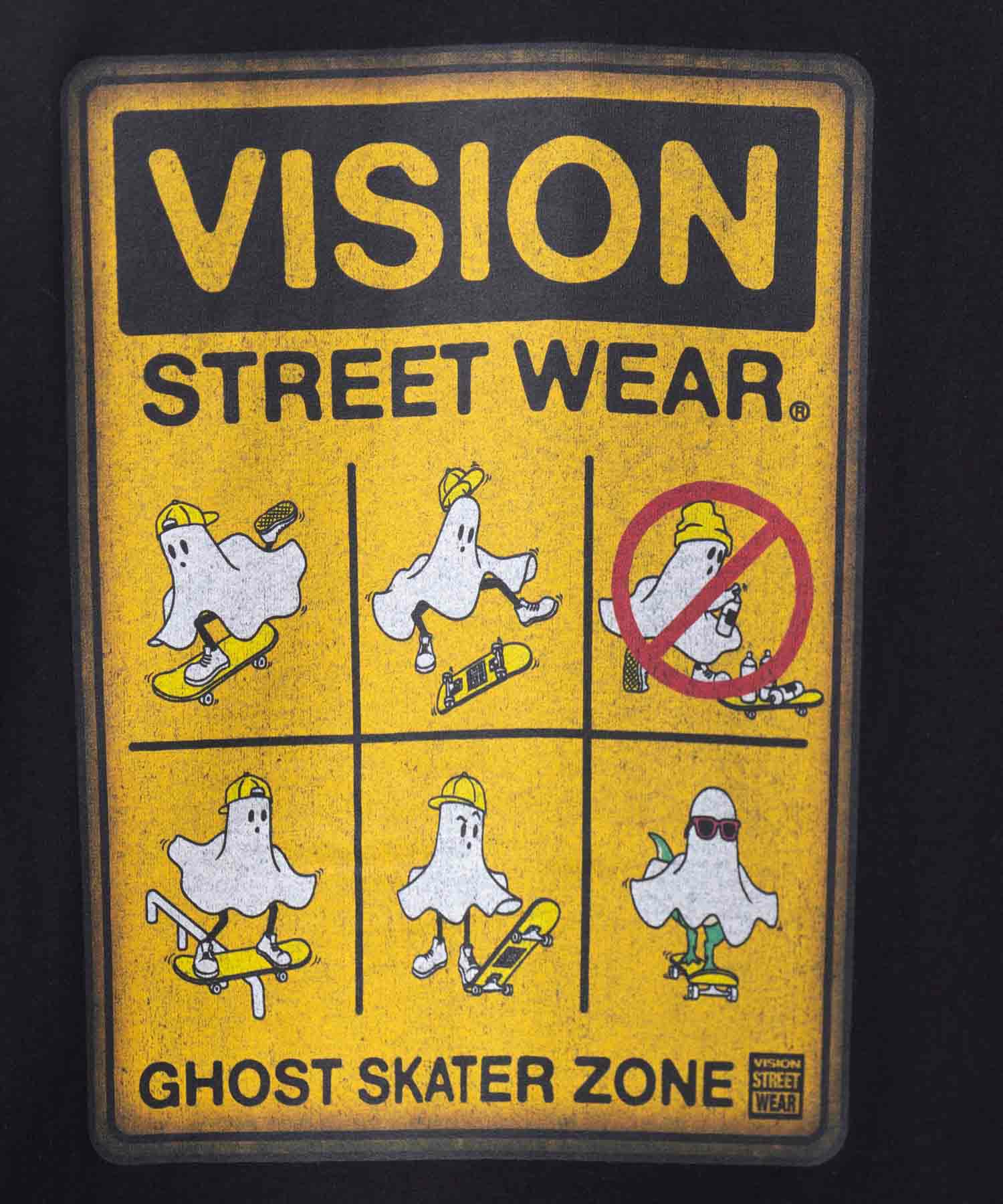 VISION STREET WEAR ゴーストサインボード長袖Tシャツ メンズ