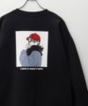 RED CAP GIRL ポンチ素材 バックプリントクルーネック メンズ
