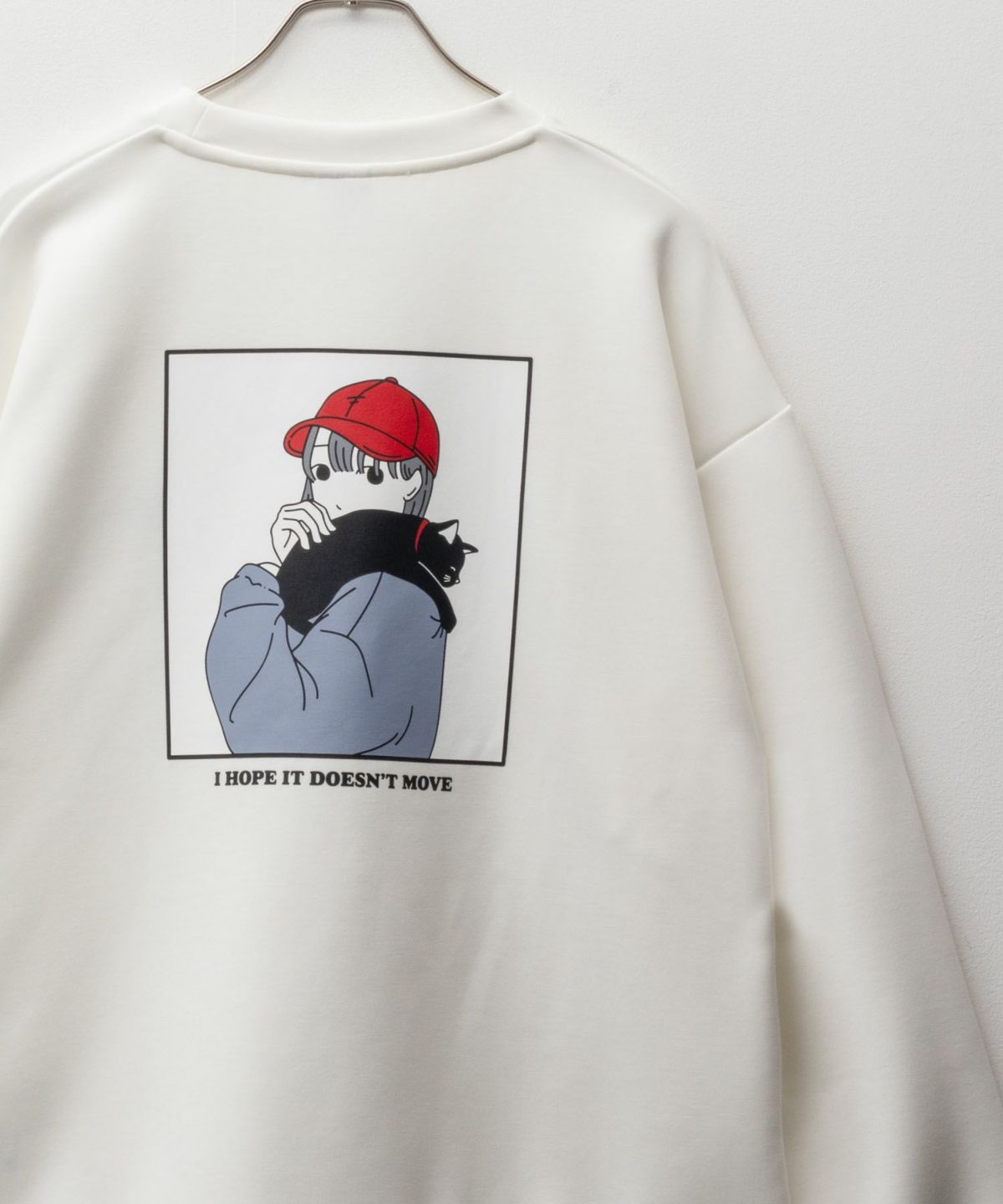 RED CAP GIRL ポンチ素材 バックプリントクルーネック メンズ