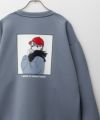 RED CAP GIRL ポンチ素材 バックプリントクルーネック メンズ