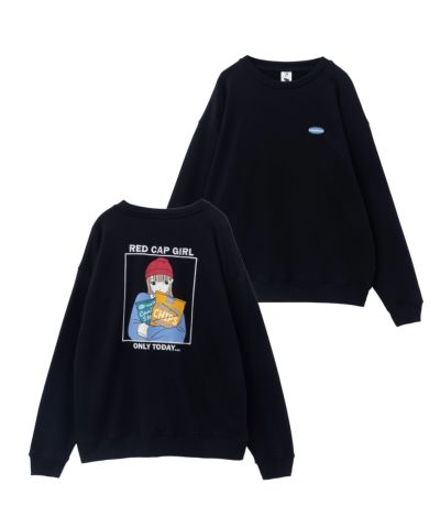 RED CAP GIRL  裏毛クルーネックスウェット メンズ