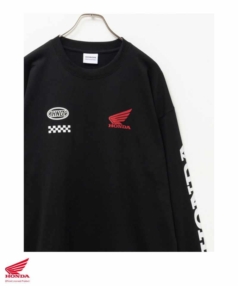 Honda 袖ロゴ長袖Tシャツ メンズ商品画像-1