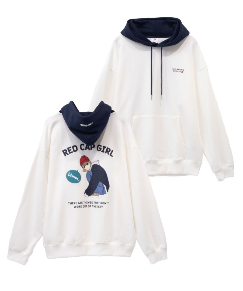 RED CAP GIRL 裏毛フーディー メンズ商品画像-2